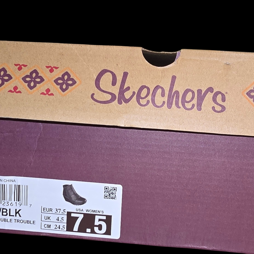 Skechers Elegant Black Ankle Boots